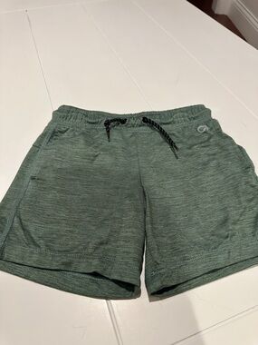 GAP Heathered Sage Green Drawstring Athletic Shorts